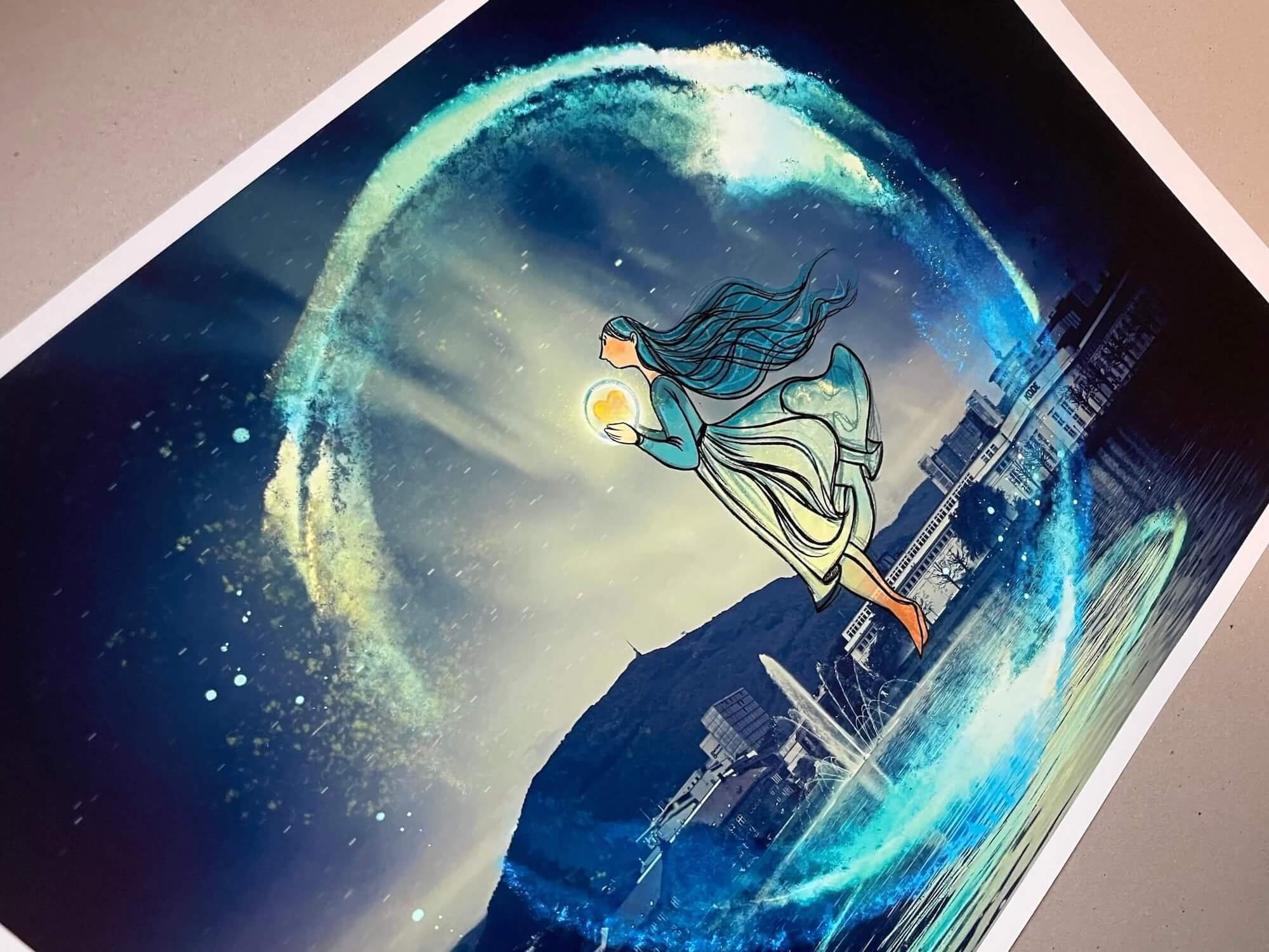 Nordlys over Lille Lungegardsvannet closeup I