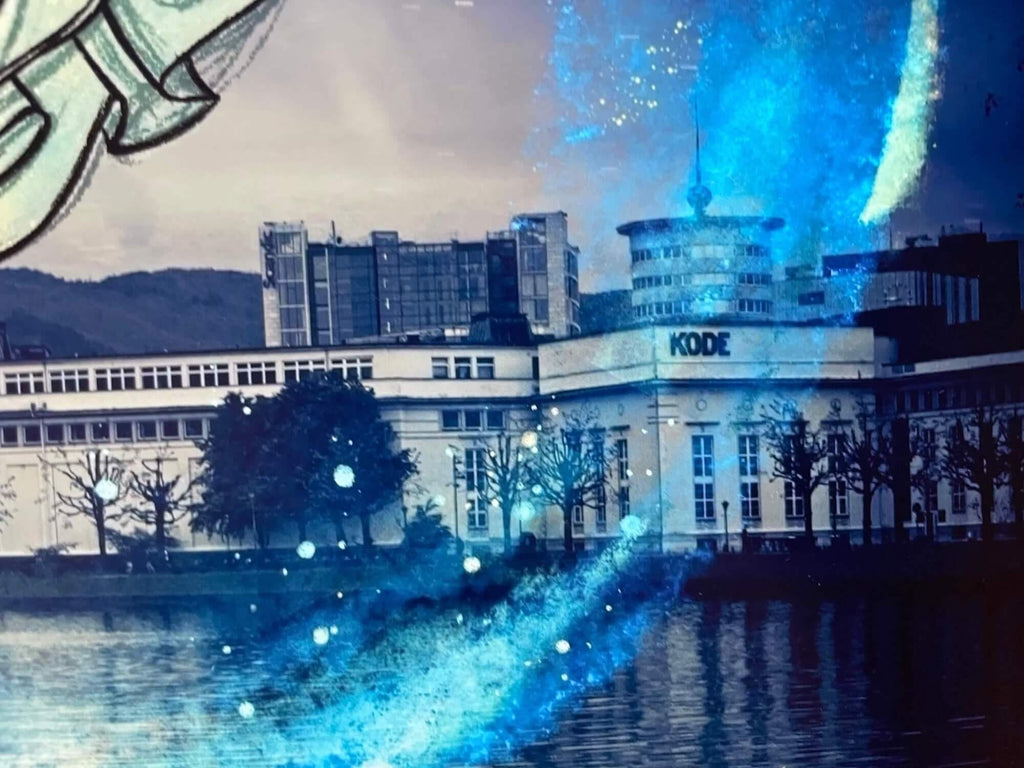 Nordlys over Lille Lungegardsvannet closeup V